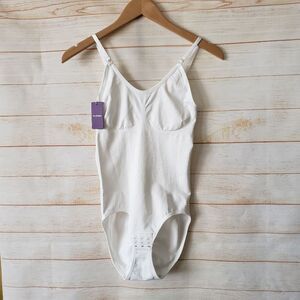 HeyShape Stretchy Snatched Slimming Shapewear Bodysuit White Women's Size XXL
